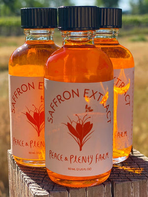 Bottled pure organic saffron extract